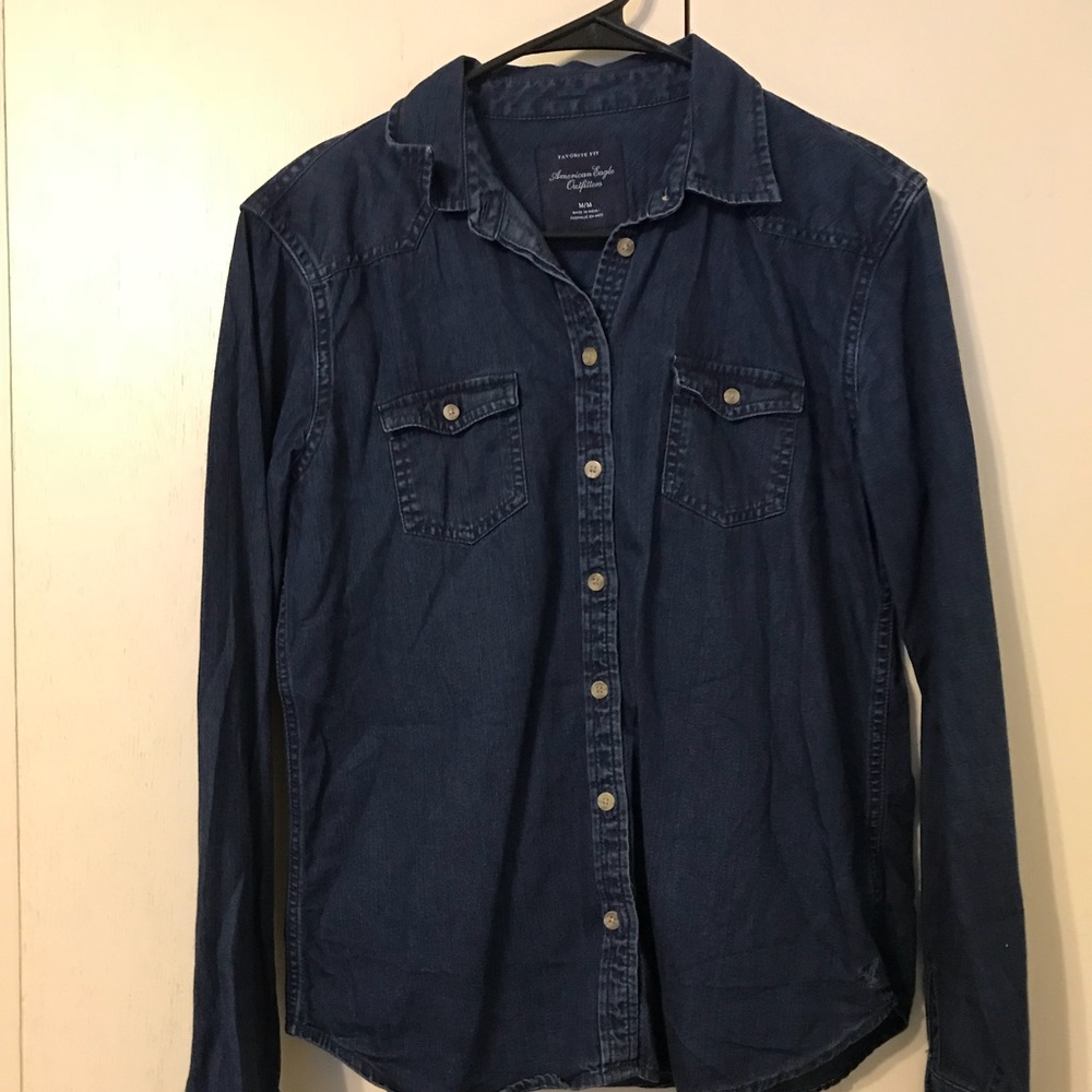 Button down denim shirt